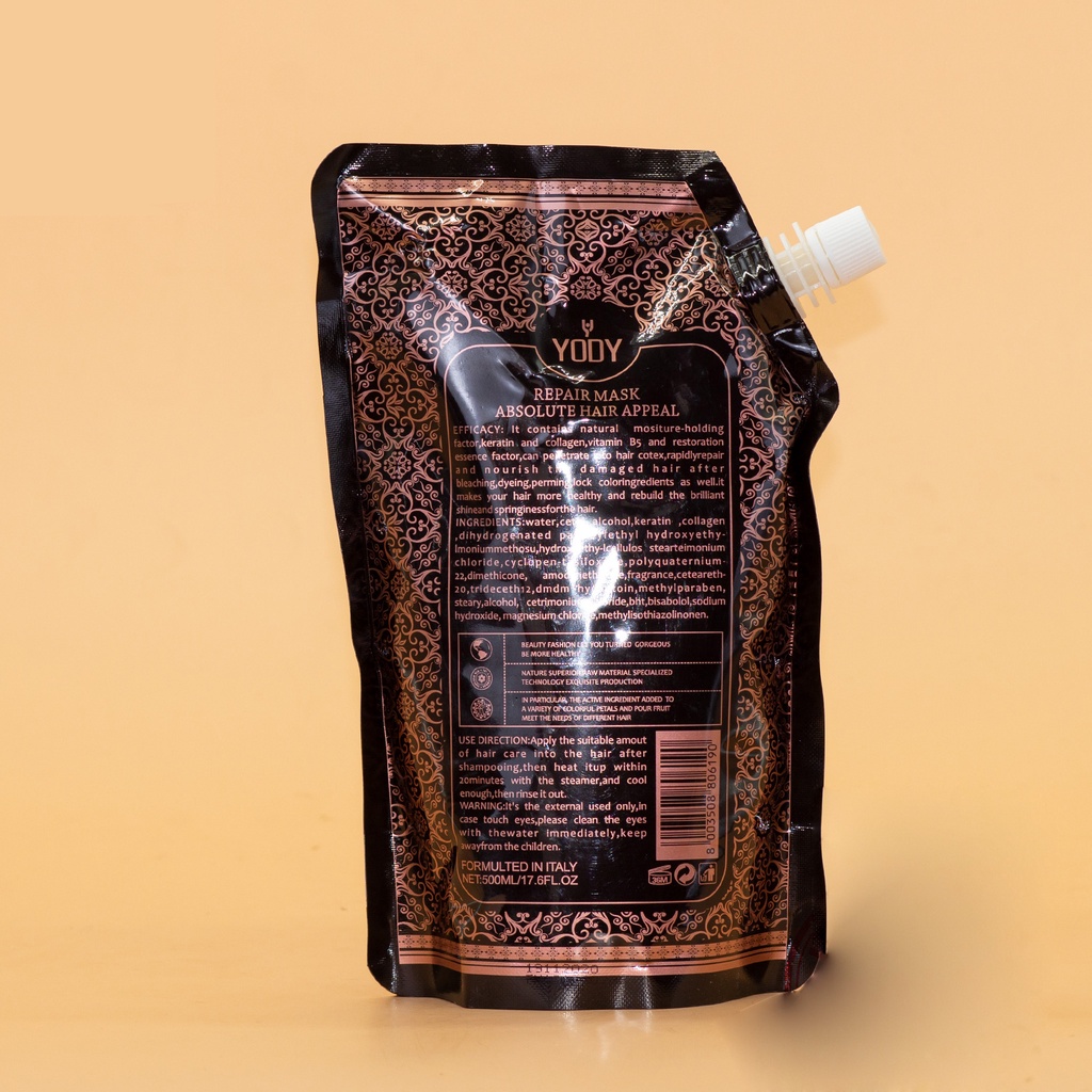 Hấp ủ tóc YODY COLLAGEN ESSENCE 500ml siêu phục hồi tóc Lamyra