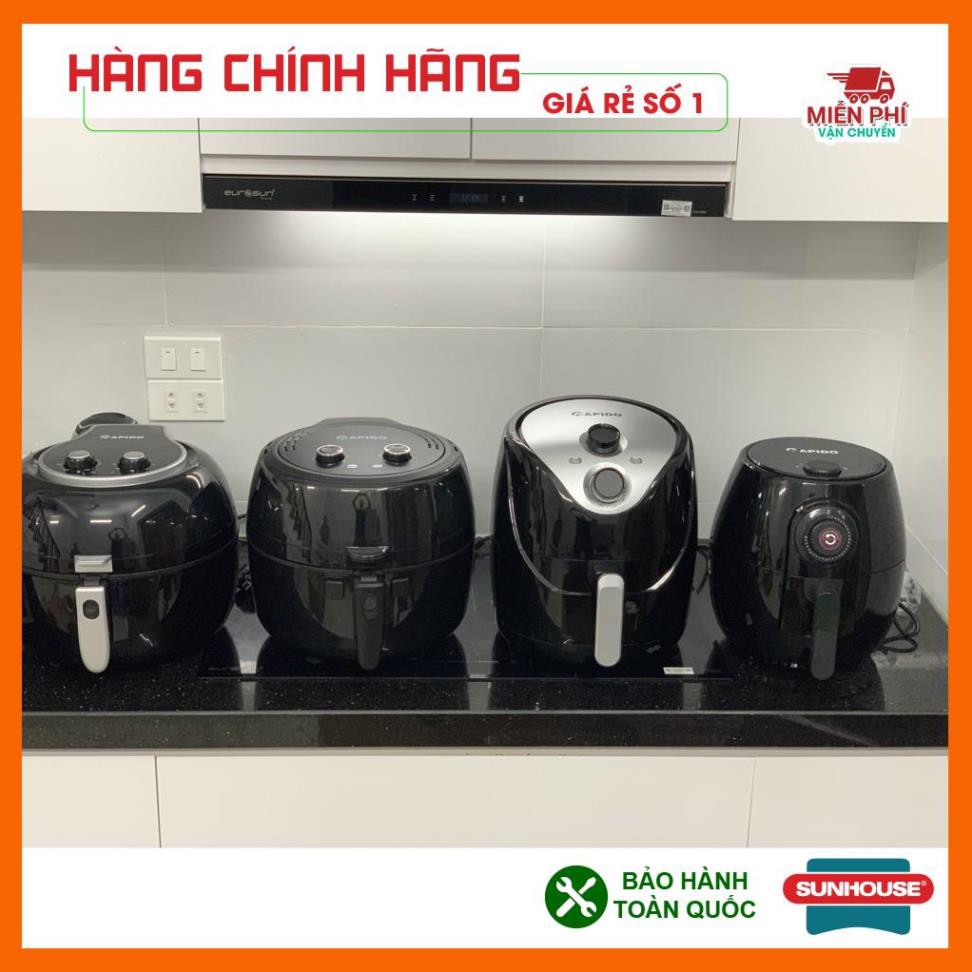 NỒI CHIÊN KHÔNG DẦU RAPIDO, DUNG TÍCH 4L, 5L, 6,5L TẶNG KÈM QUÀ TẶNG HẤP DẪN, BẢO HÀNH 1 NĂM TOÀN QUỐC.