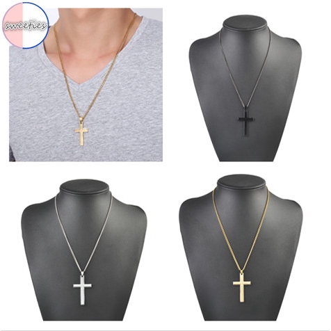 vòng cổ Hợp Kim Unisex Hình Chữ Thập Đơn Giản