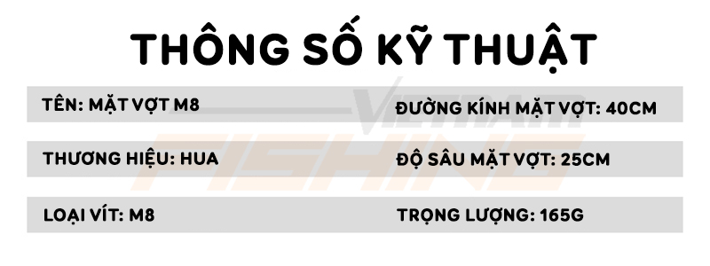 [Chính hãng] [Có sẵn] Mặt vợt cá HUA M8 chất liệu carbon màu xanh đẹp mắt