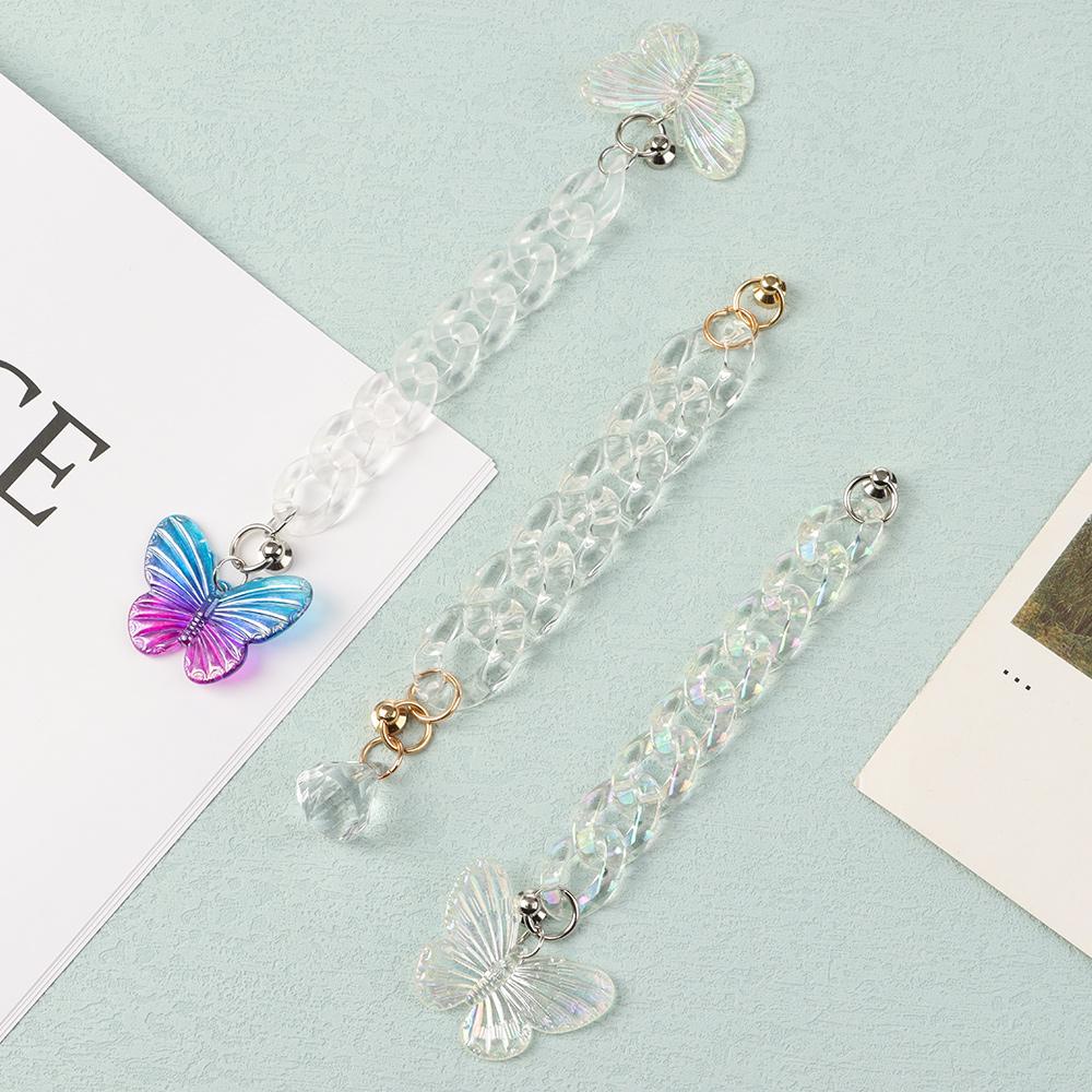 Dây Đeo Trang Trí Điện Thoại Họa Tiết Bươm Bướm DIY