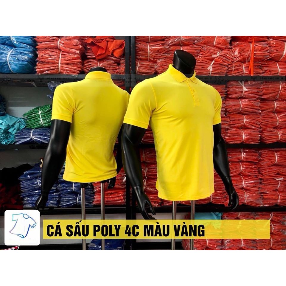 ÁO POLO NAM NỮ MÀU VÀNG(ẢNH THẬT)