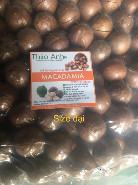 1kg Hạt macca Việt Nam size to