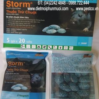 Gói 20viên thuốc diệt Chuột Storm