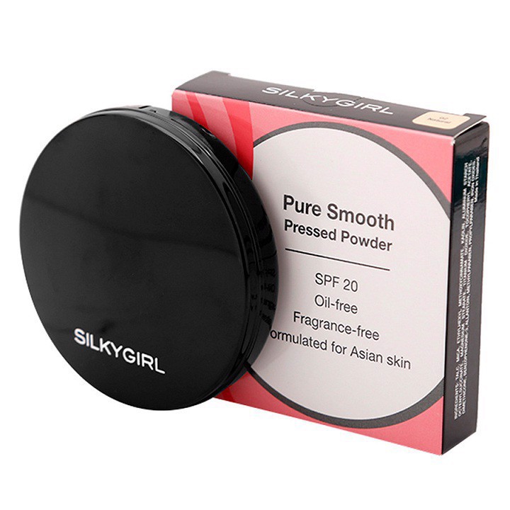 Phấn Phủ Mịn Da Silkygirl Pure Smooth Pressed Powder - 02 Natural 10g