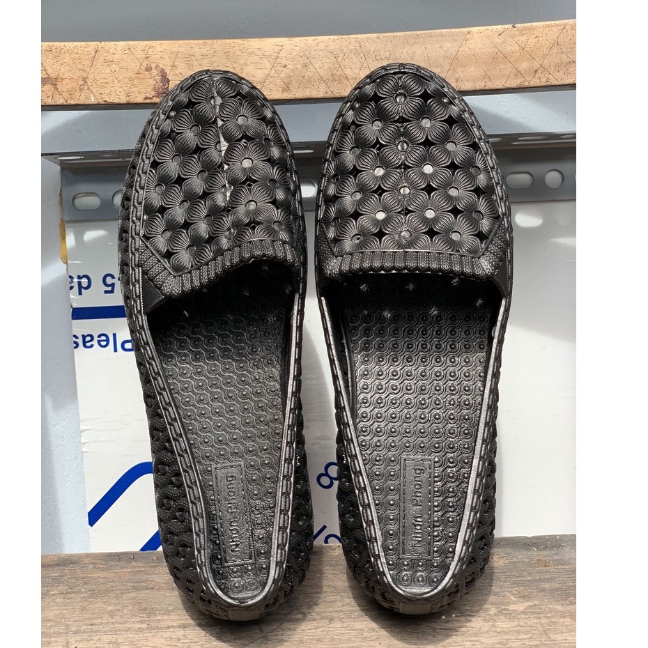 Giày búp bê nhựa dẻo Lưới Hoa đi mưa siêu bền Maipy - GL011