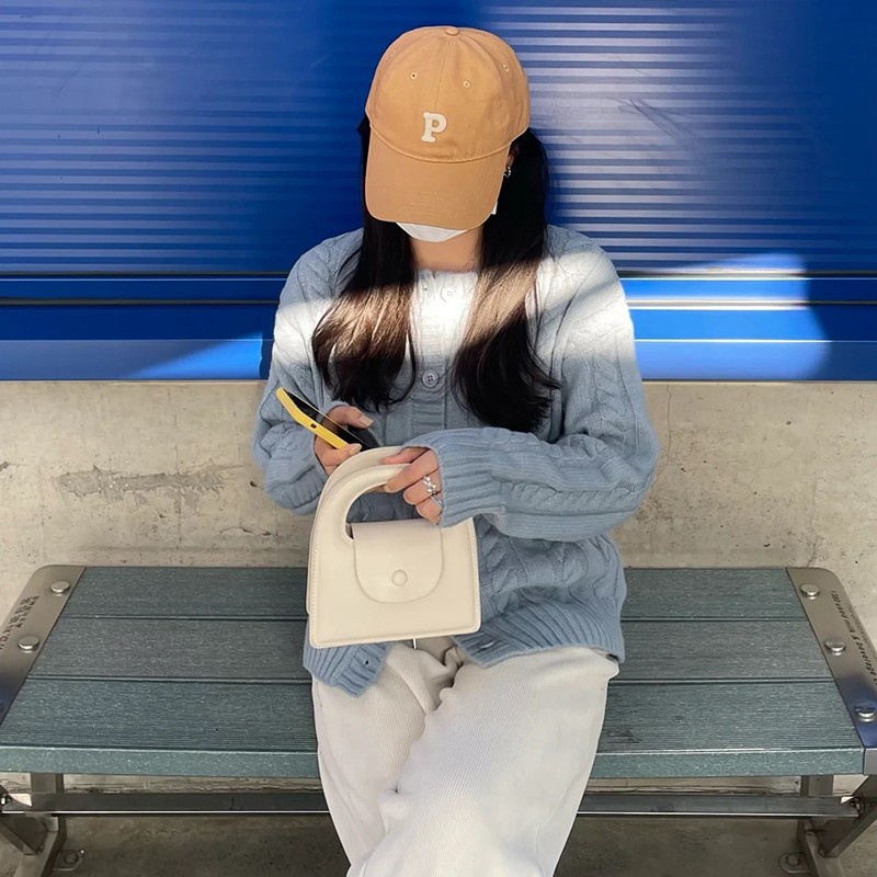 Túi Đeo Chéo Hình Tròn Nhỏ Màu Kẹo Trơn Dễ Thương Thời Trang Xuân Hè 2022 Cho Nữ