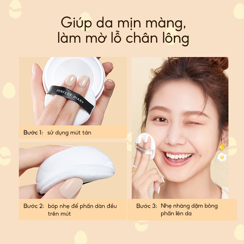 Phấn phủ dạng bột Perfect Diary chống thấm nước kiểm soát dầu nhiều màu tùy chọn 7g