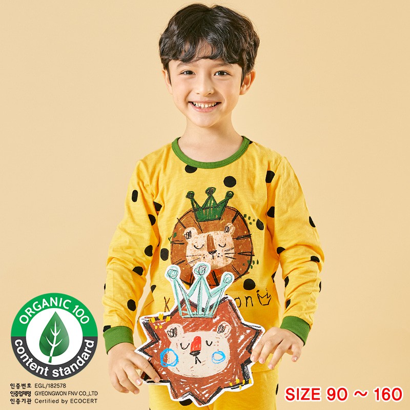 Đồ bộ tay dài quần áo thun cotton mịn mặc nhà mùa hè cho bé trai Unifriend Hàn Quốc U1016