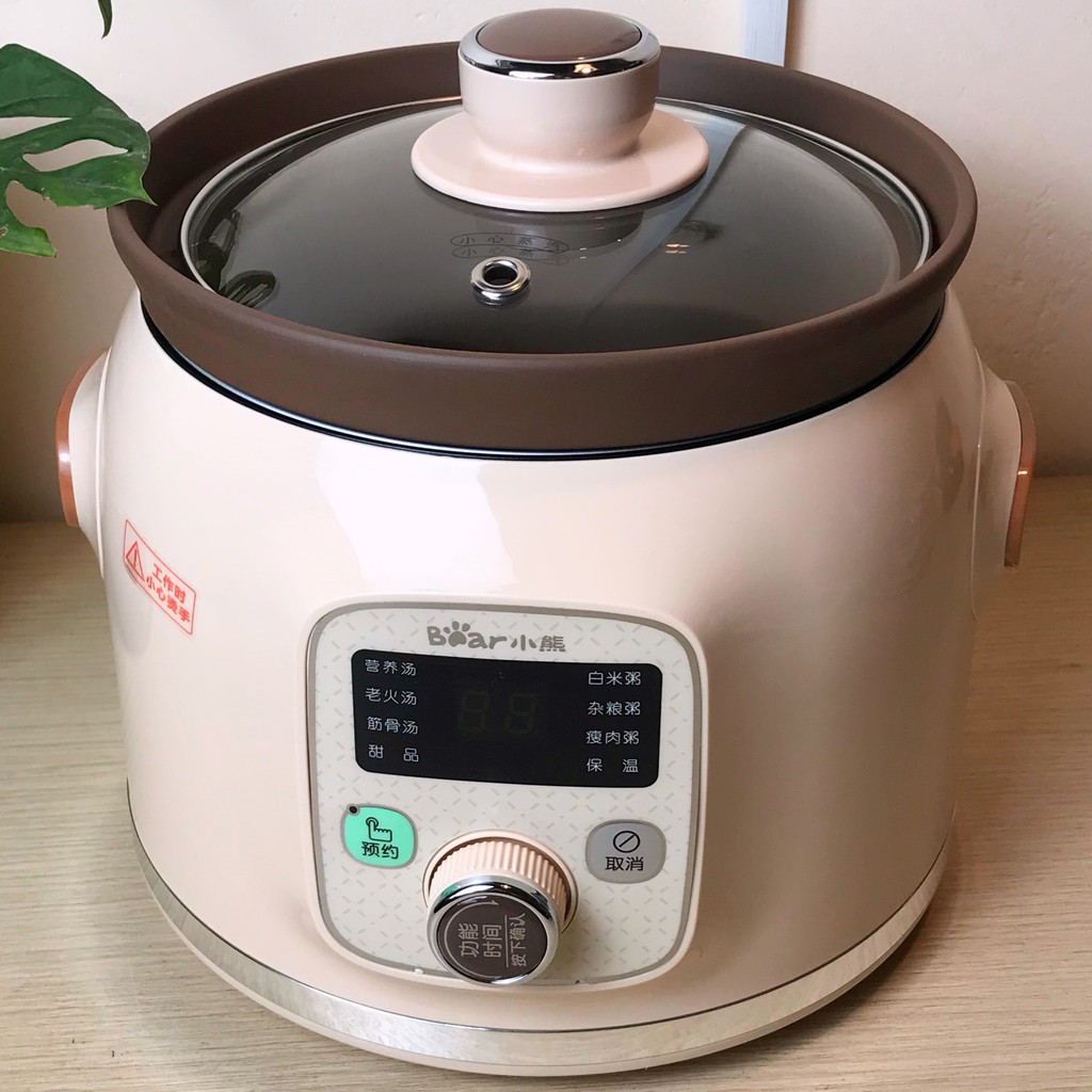 Nồi Hầm Tử Sa, Hầm Chậm Đa Năng Bear, Hầm Cháo, Chưng Yến, Nấu Canh, Súp Chính Hãng 02 Lít - BH 6 Tháng