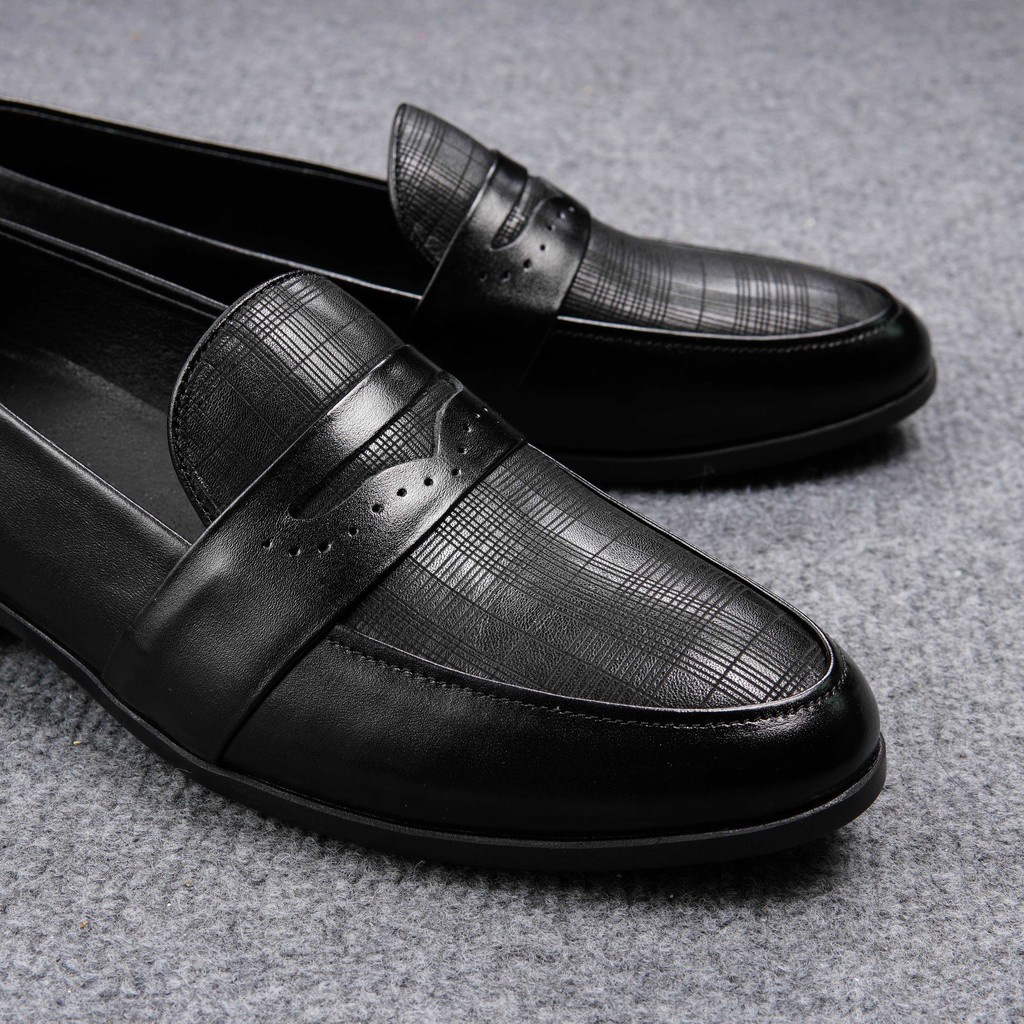 Giày Lười Nam Công Sở, Chuẩn da bò 100%,