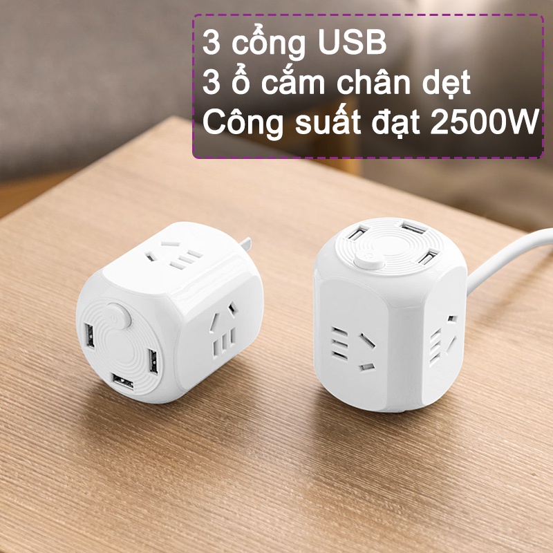 Ổ cắm điện thông minh đa năng tích hợp cổng USB tiện ích, Ổ điện chống cháy nổ chịu công suất cao FASOLA