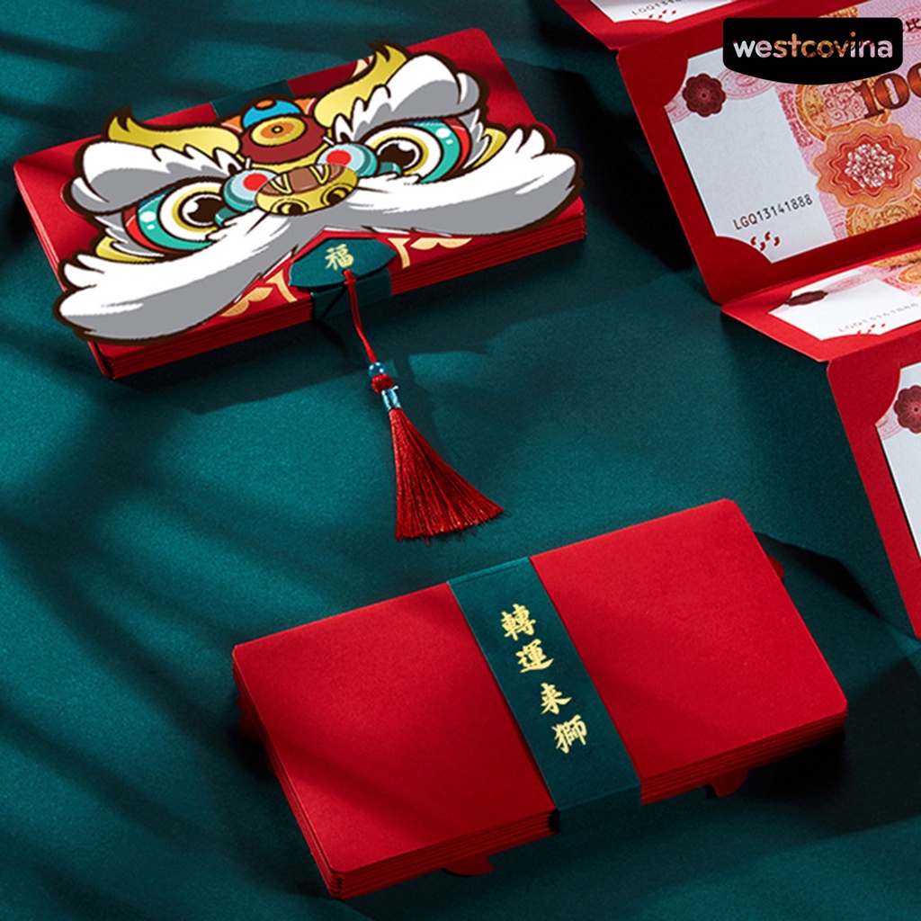Bao lì xì giấy hình hổ 2022 may mắn