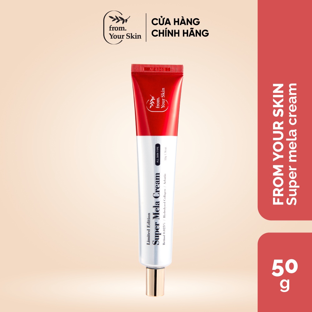 Set Chăm sóc da nám tàn nhang FROM YOUR SKIN 1 Nước Hoa Hồng 150ml + 1 Tinh Chất Serum 15ml + 1 Kem Dưỡng Da 50g