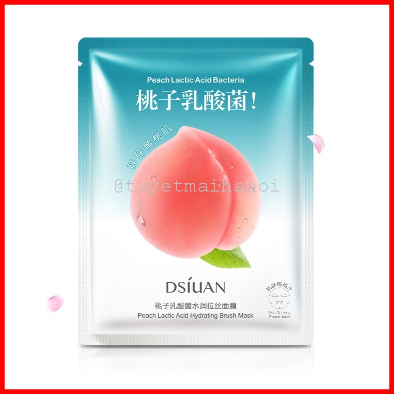 Mặt nạ Đào DSIUAN dưỡng ẩm, chống lão hóa da - Peach Lactic Acid Bacteria Mask