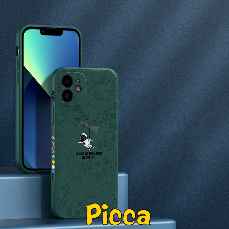 Ốp điện thoại TPU mềm in hình phi hành gia thích hợp cho Iphone 7 8 6 6S Plus 11 13 12 Pro Max Xr X Xs Max SE 2020