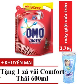 Omo Matic 2,2kg cửa trên tặng Comfort 580ml