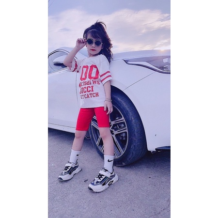 Set Áo Thun Kèm Quần Legging Sành Điệu Cho Bé Gái