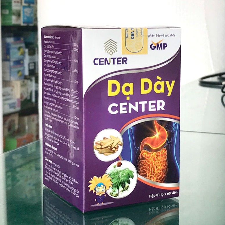 DẠ DÀY CENTER – Hỗ trợ giảm đau dạ dày, tá tràng, ợ chua trào ngược (lọ 60v)