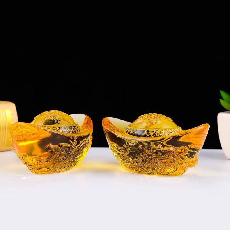 Thỏi vàng Phong Thủy Kim Thần Tài In hoa Văn Rồng Chiêu Tài Lộc