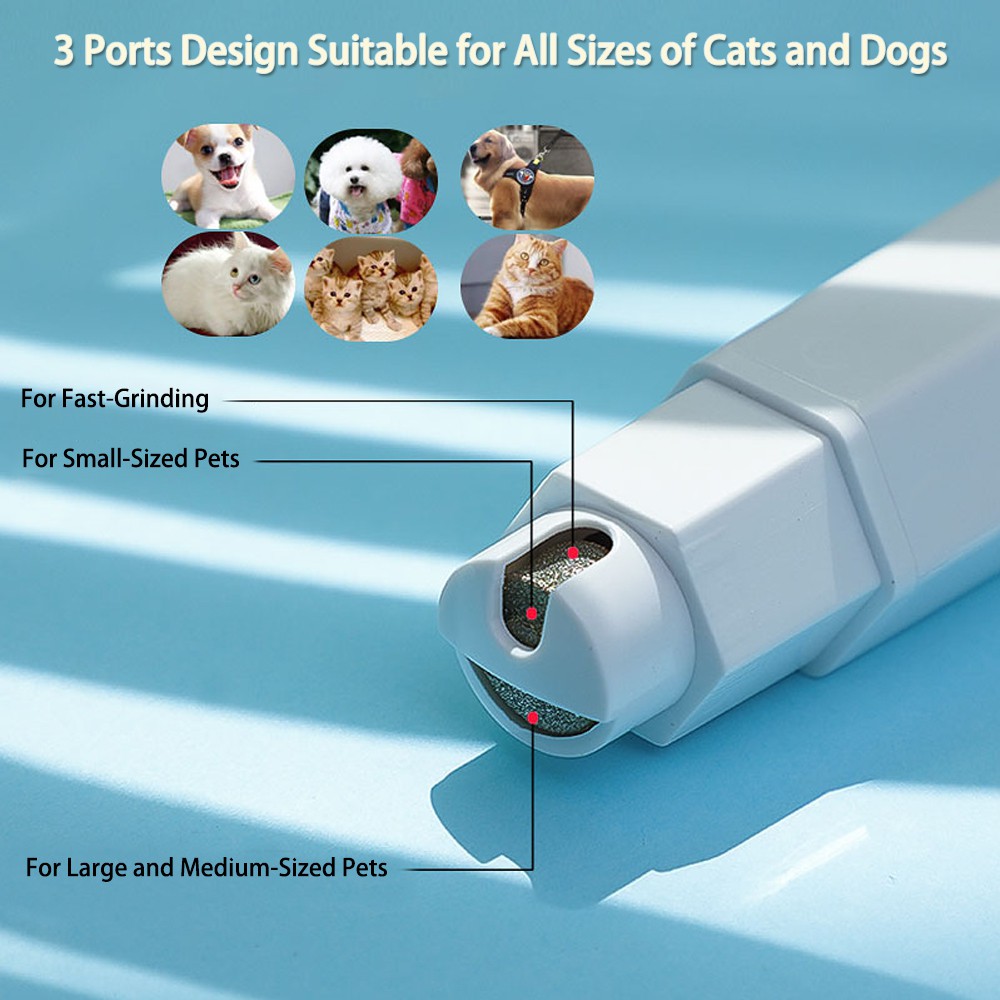 TOGEWITHU Máy làm móng 3 tốc độ không đau dành cho thú cưng