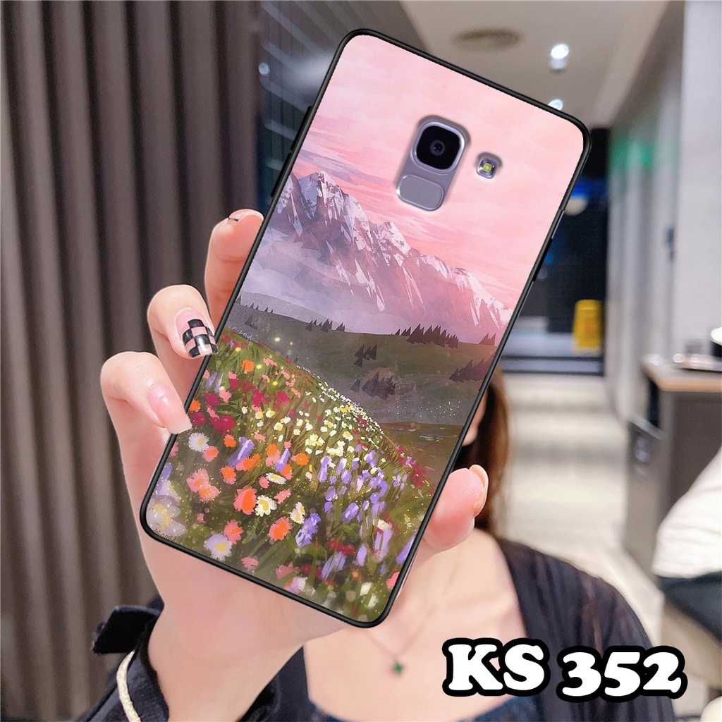 Ốp lưng Samsung A6 2018 - Samsung A6 Plus - Ốp Samsung in hình Cánh đồng hoa - Chất liệu TPU siêu bền