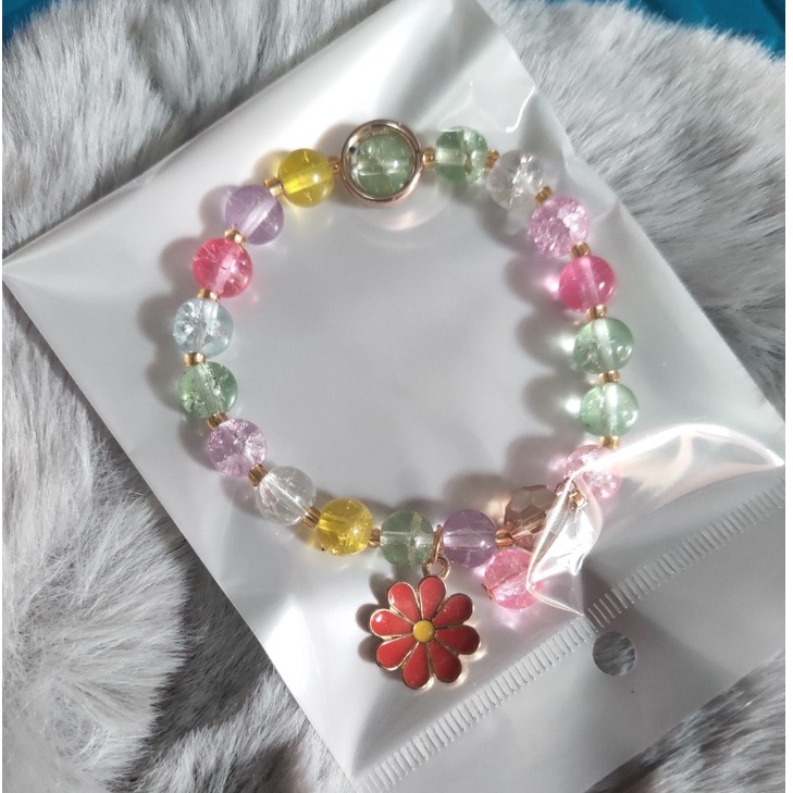 Vòng tay đính hoa cúc thời trang giá rẻ TS03, vòng tay nữ mang phong cách Hàn Quốc, làm quà tặng sinh nhật, quà lưu niệm