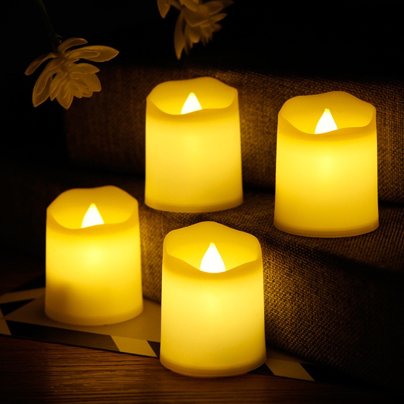 GF LED Flameless Candles Tea Lights Candles Battery Operated Realistic Bright Tealight Candles Decoration for Christmas Easter Wedding