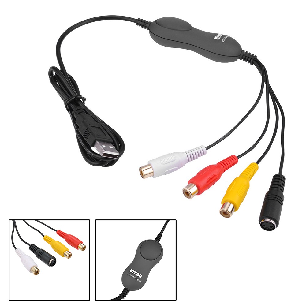 Ezcap159 usb audio video capture analog video recording cho windows & mac os 10.14