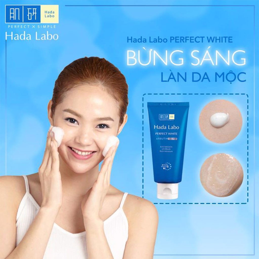 Sữa Rửa Mặt Hada Labo Perfect White Arbutin Cleanser