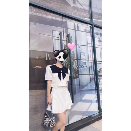 Sét Váy Ulzzang Chân Váy Xếp Ly Phong Cách Hàn Quốc-Hàng Quảng châu- Có Sẵn | BigBuy360 - bigbuy360.vn