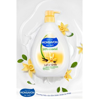 Sữa tắm Monsavon Aulait Essentiel chiết xuất sữa & hoa vani 1000ml