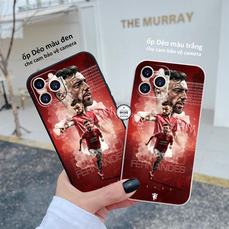 ⚽Ốp lưng Bruno Fernandes MU Man Utd ⚽Manchester United màu đỏ iphone 13 12 11 Pro Max 6s 6 7 8 Plus X Xr XsMax BONGDA042