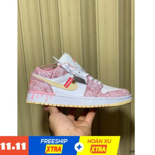 Giày Thể Thao Nữ Cổ Thấp, Giày Jordan Low Hồng Full Size Nữ