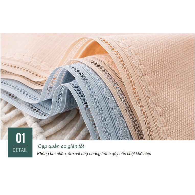 Quần Lót Nữ Cotton Kháng Khuẩn Phong Cách Nhật Bản Thông Khí Thấm Hút Mồ Hôi Mềm Mại Co Giãn Tốt P404 | BigBuy360 - bigbuy360.vn