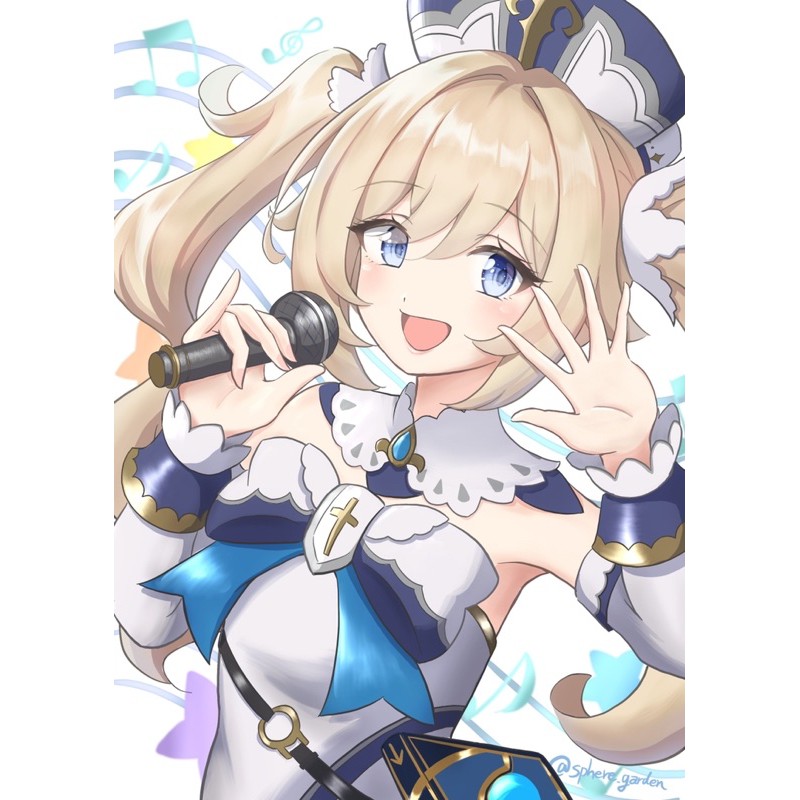 3-5 poster barbara genshin impact/ tranh ảnh barbara genshin impact