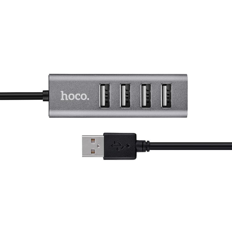 Hub chia cổng USB Hoco HB1, bộ chia 4 cổng usb cho laptop, Macbook, máy tính để bàn hàng chính hãng.