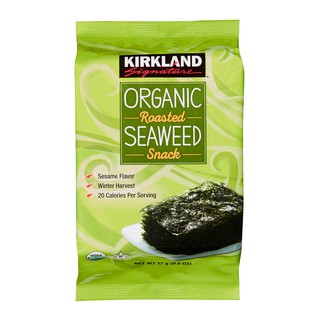 Combo 5 gói rong biển hữu cơ ăn liền Kirkland Organic Roasted Seaweed Snack