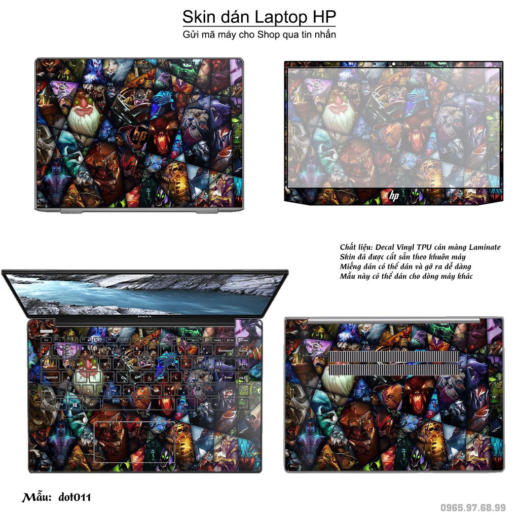 Skin dán Laptop HP in hình Dota 2 nhiều mẫu 2 (inbox mã máy cho Shop)