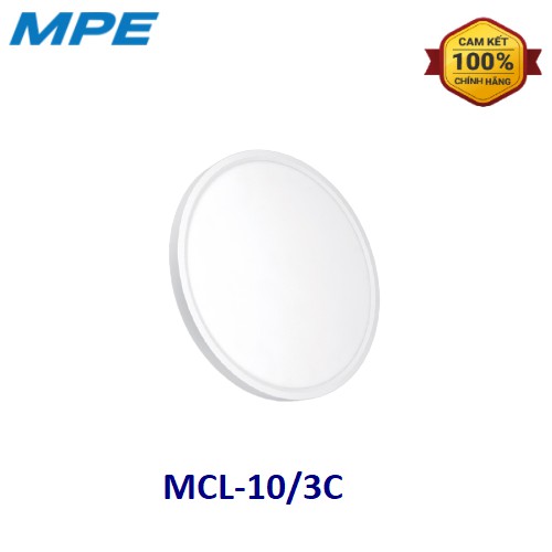 Đèn LED Ốp Trần Multi Ceiling MPE MCL-10/3C, Tròn 208mm, 10W, Ánh Sáng Đa Năng