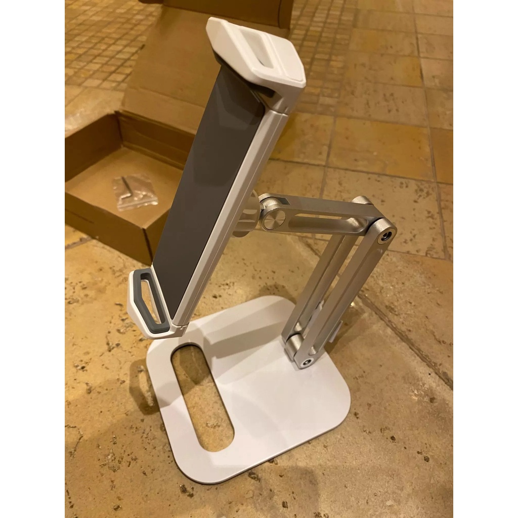 Giá đỡ iPad máy tính bảng bằng kim loại để bàn gấp gọn xoay dọc ngang, kẹp iPad mini 9.7in 10.2in 10.5in 11in 12.9 inch