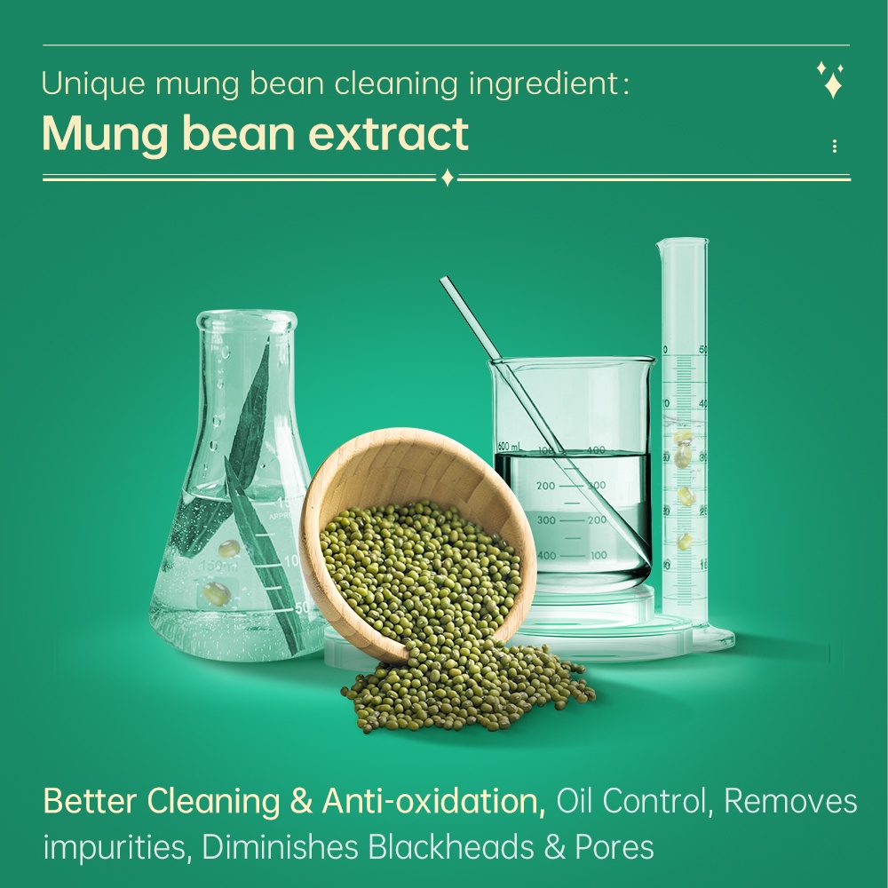 MASK FAMILY Mặt nạ đất sét dạng bùn đậu xanh làm trắng da sạch lỗ chân lông loại bỏ mụn đầu đen chăm sóc da mặt 130g