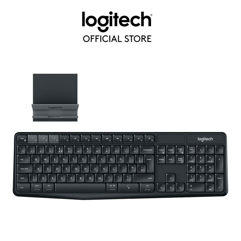 Bộ bàn phím không dây và giá đỡ LOGITECH K375s