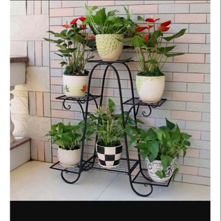 Kệ sắt để chậu hoa , cây cảnh – 4 tầng 6 chậu
