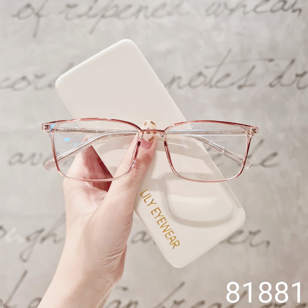 Gọng kính cận nam nữ LILYEYEWEAR mắt vuông nhựa cứng dễ đeo phụ kiện thời trang 81881 | BigBuy360 - bigbuy360.vn