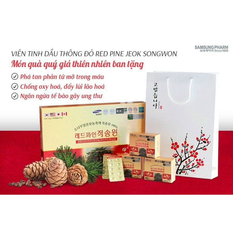 TINH DẦU THÔNG ĐỎ  HÀN QUỐC REDPINEJEOK SONGWON