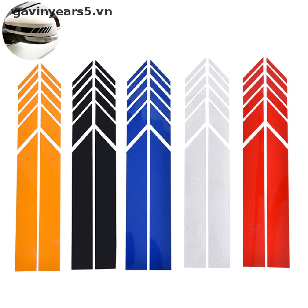Sticker Vinyl Phản Quang Dán Trang Trí Gương Chiếu Hậu Xe Hơi DIY
