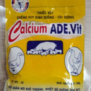Gà còi xương, suy dinh dưỡng ,chậm ra lông, nứt nẻ móng,da xù   Calcium200g