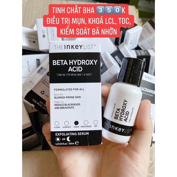 [ĐỦ BILL] TINH CHẤT TẨY TẾ BÀO CHẾT VÀ KIỂM SOÁT BÃ NHỜN THE INKEY LIST BETA HYDROXY ACID 30ML