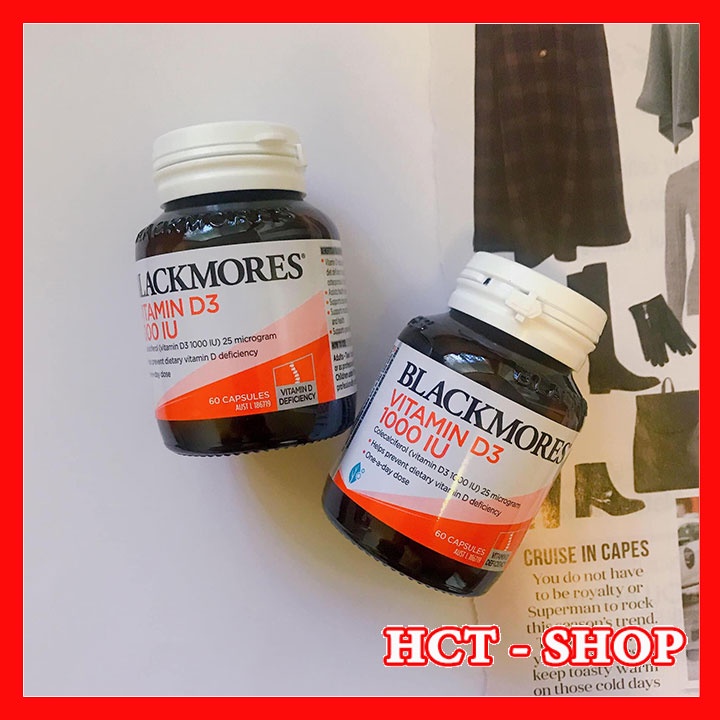 Viên uống bổ sung vitamin d3 Blackmores vitamin D3 1000IU 60 Viên/Lọ - Giúp hấp thu Canxi